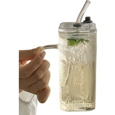 Glass Glass Jars with Straw Shein - Glass Jar with Straw