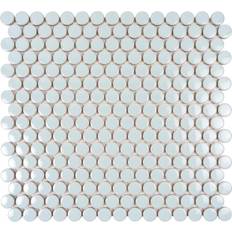Cirkel 12.4 Glossy Blue Porcelain Mosaic Wall and Floor Tile 9.87 sq. ft./case 10-pack