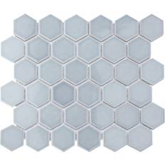 Affinity Tile FPLH2 Hudson Due 2" Hexagon Geometric Mosaic Tile Glossy