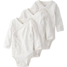Carter's Organic Cotton Rib Wrap Bodysuits 3-pack- White