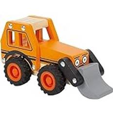 Holzspielzeug Bagger Small Foot Holzfahrzeug FRONTLADER orange