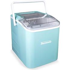 Thermostar TSICEBHNSC26AQ 26-Pound Automatic Self-Cleaning Portable Countertop Ice Maker Machine With Handle Aqua