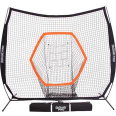 Batting Cages & Nets GoSports 7'x7' PRO Baseball & Softball Practice Hitting & Pitching Net with Bow Type Frame, Carry Case and Bonus Strike Zone, Ultimate Training Net