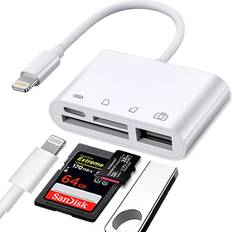 Sd card reader for iphone ipad with lightning ports, portable memory card