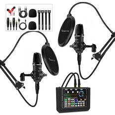  Podcast Equipment Bundle,Audio Interface with All-In