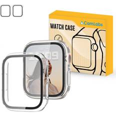 Case with Tempered Screen Protector for Apple Watch 45mm 2-Pack