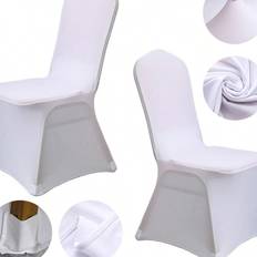 Shein 1pc Plain Stretchy Party Chair Cover Sitzbezug Weiß