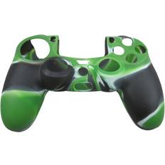 Billig Spillkontrollgrep Teknikproffset Silikongrep for kontroller, Playstation 4 svart/grønn