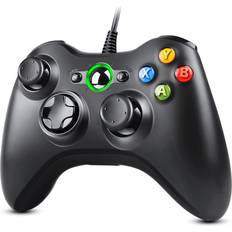 Zexrow Xbox 360 Controller, USB Wired Gamepad Joystick with Improved Dual Vibration and Ergonomic Design for Microsoft Xbox 360 & Slim & PC Windows 7/8/10Black