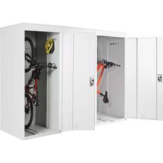 Grau Fahrradschuppen MCW MCW-H66, Fahrradbox Gerätehaus Fahrradunterstand, erweiterbar