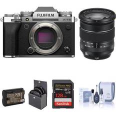 Digital Cameras Fujifilm Fujifilm X-T5 Camera, Silver w/ XF 16-80mm f/4.0 R OIS WR Lens, Accessories Kit