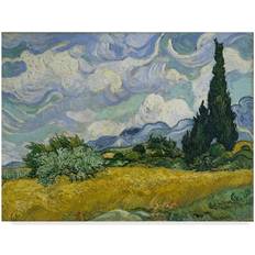 Interior Details Trademark Global Vault W Artwork 'Wheat Field Cypresses' Gogh Oil