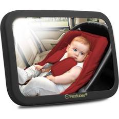 Keababies KeaBabies Baby Car Mirror, Large Shatterproof Baby Mirror for Car Seat Rear Facing, Baby Carseat Mirror for Infant Matte black Matte black