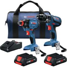 Bosch Battery Set Bosch BOSCH GXL18V-239B25 CORE18V 2-Tool Power Tool Combo Kit with Soft Case 2-Batteries Included and Charger Included