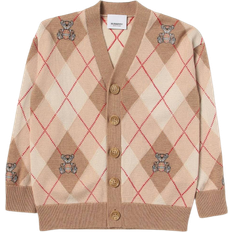 Wool Tops Children's Clothing Burberry Kids Merino Wool Knitted Cardigan - Beige (8069504)