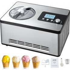 Ice Cream Makers Vevor Elektrsiche Eismaschine 2L Eiscreme Frozen Joghurt Sorbet Edelstahl Gelato