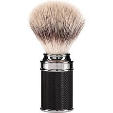 Mühle Traditional Black/Chrome Silvertip Fiber Shaving Brush Luxury Shave Accessory for Men
