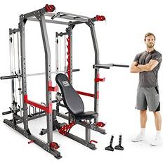 Fitness Machines Marcy Pro Smith Machine Weight Bench Home Gym Total Body Workout Training System