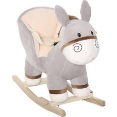 Rocking Horses on sale Qaba Rocking Horse, Metal in Gray, Size 22.75 H x 24.0 W x 13.5 D in Wayfair Gray