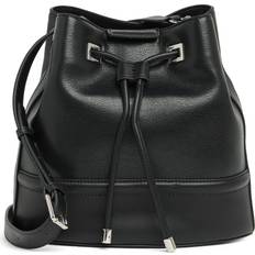 Calvin Klein Millie 2 in 1 Flap Shoulder Bag & Crossbody, Black/Silver:  Handbags