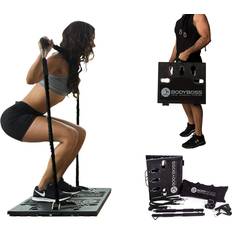 Strength Training Machines Bodyboss BodyBoss Home Gym 2.0 Full Portable Gym Home Workout Package PKG4-Black