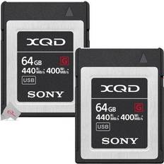 Sony Two Packs 64GB G Series XQD Memory Card