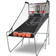 Basketball Sets Costway Indoor Double Electronic Basketball Game with 4 Balls