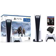 Sony Xbox One Game Consoles Sony PlayStation 5 Upgraded 1.8TB Disc Edition God of War Ragnarok Bundle with The Last of Us and Mytrix Controller Case