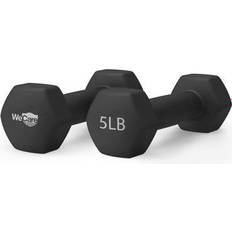 WeCare Weights WeCare Neoprene Coated 5 Lbs Dumbbells for Non-Slip Grip Set of Two