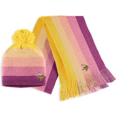 Fanatics Scarfs Fanatics Women's WEAR by Erin Andrews Gold Minnesota Vikings Ombre Pom Knit Hat and Scarf Set
