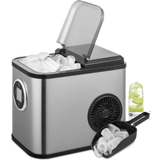 VEVOR Countertop Ice Maker, 9 Cubes Ready in 7 Mins, 26lbs in 24Hrs,  Self-Cleaning Portable