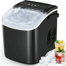 Silonn SLIM01R Countertop Ice Maker Machine 26lbs 24hrs Self Cleaning Red