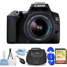 Mirrorless Cameras Canon EOS 250D/Rebel SL3 with 18-55mm f/3.5-5.6 III Lens Essential 32GB Bundle