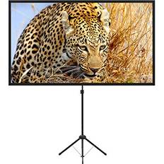 Portable projector screen with stand, outdoor movie screen, 80 inch 16:9 ligh