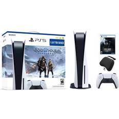 Xbox One Game Consoles Sony PlayStation 5 Upgraded 1.8TB Disc Edition God of War Ragnarok Bundle with Resident Evil 8 and Mytrix Controller Case