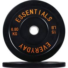 BalanceFrom Everyday Essentials Color Coded Olympic Bumper Plate Weight Plate with Steel Hub