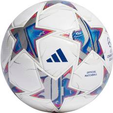 With Ankle Protection Soccer adidas UEFA Champions League 23/24 Group Stage Pro Official Match Ball, 5, White/Br Cyan/Shock Purp
