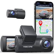 Yeecore D32 Dual Dash Dam, Built-in WiFi GPS, 2.5K 1080P Dash Cam Front and Rear, Portable Magnetic Mount, Super Night Vision, Parking Mode, Dash Camera for Cars App Control, G-Sensor, Accident