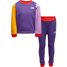 The North Face Kid's Waffle Base Layer Set - Cave Blue
