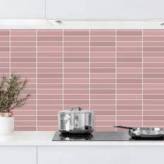 Metro Kitchen Back Wall Old Pink