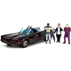 Jada Batman Classic TV Series Batman Robin Penguin Joker Figures and Batmobile 1:24 Jada 33737 253215011