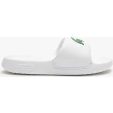 Lacoste Women Shoes Lacoste Women's Croco Slide Sandal, White/Green