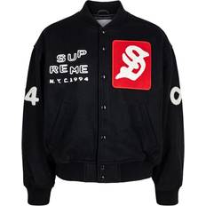 Men Outerwear Supreme Tourist Varsity Jacket - Black