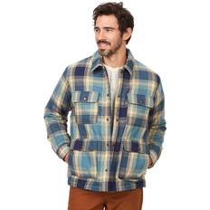 Flanellskjorter på salg Marmot Ridgefield Sherpa Flannel Shirt Jacket, Moon River, XXL, Jakker Herre