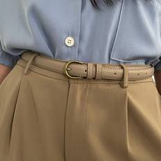 Damen - Grün Gürtel Shein 1pc Ladies' Khaki Belt With Pin Buckle, Versatile