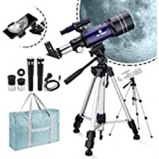Telescope for kids beginners, 150x magnification, 70mm aperture 300mm astrono