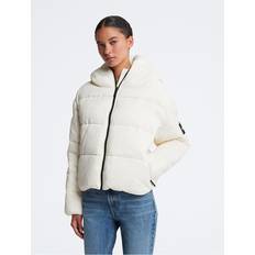 Calvin Klein Outerwear Calvin Klein Women's Boxy Hooded Puffer Jacket White