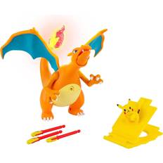 Sound Actionfiguren Jazwares Pokemon Charizard Deluxe Feature Figure Pikachu with Launcher