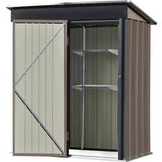 Garden Storage Units Clihome Brown 3 W D Metal Shed (Building Area )
