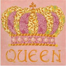 Trademark Fine Art Queen Crown Pink Framed Art 14x14"